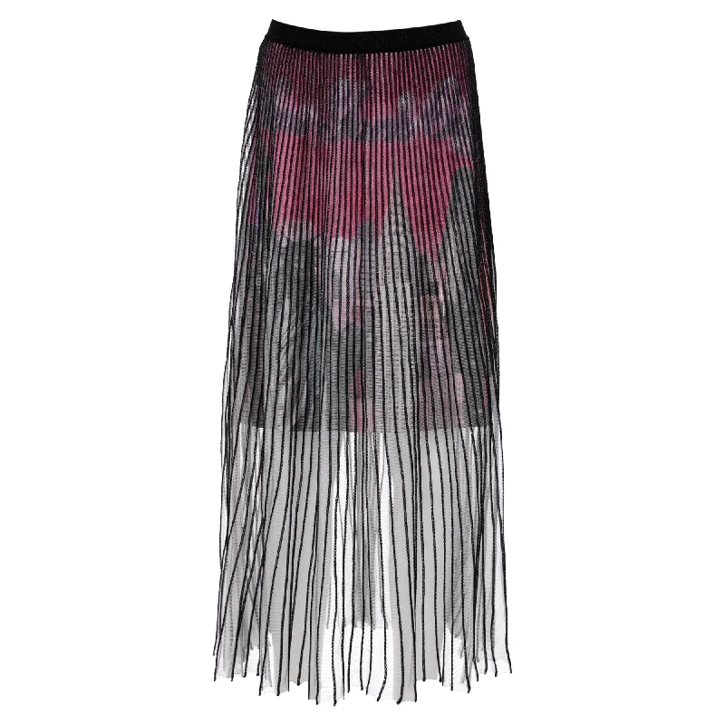 Black Short Skirts for Versatile -Balenciaga New York City Pleated Midi Skirt In Pink Polyester