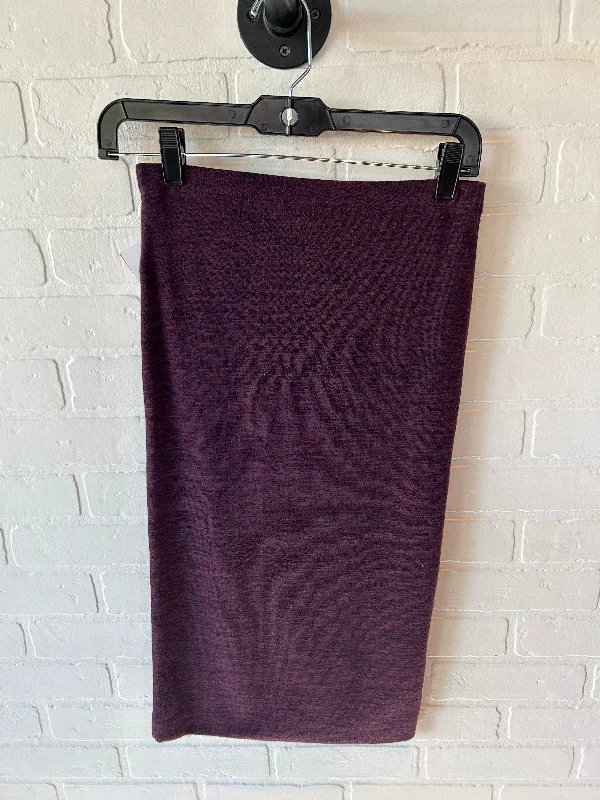 Classic black maxi skirts for versatility -Skirt Midi By Express In Purple, Size: 0