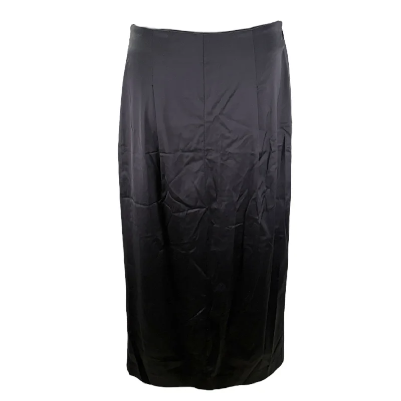 Durable denim skirts for rugged daily wear -Satin Maxi Skirt By Club Monaco In Black, Size: 2