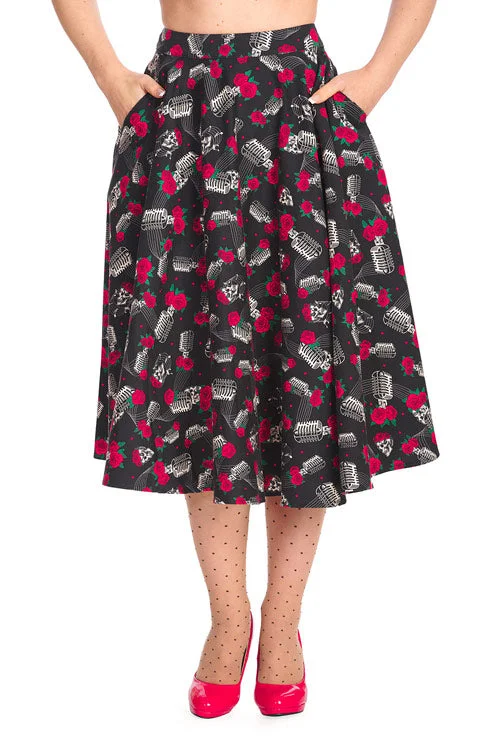 Stretchy skirts for all-day wear comfort -Banned Nashville Swing Skirt with Pockets Rockabilly