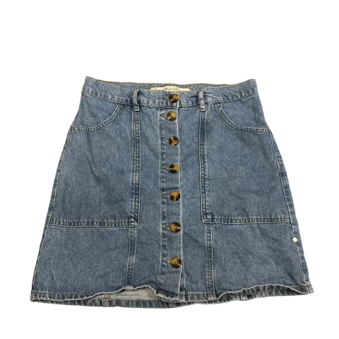 Stretchy mini skirts for flexible movement -Skirt Mini & Short By Cmc In Blue Denim, Size: 8