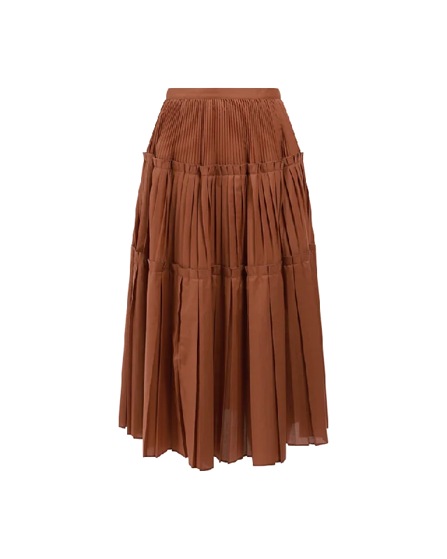 Pleated skirts with delicate pastel tones -Pleated Skirt