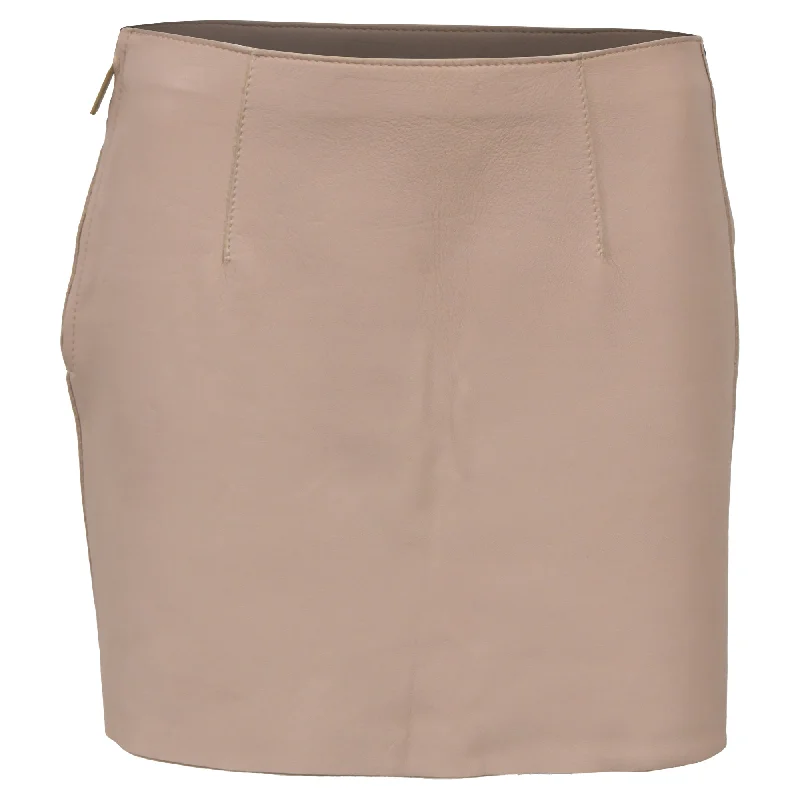 Long Skirts for Casual Outings -Dsquared2 Mini Pencil Skirt in Nude Leather