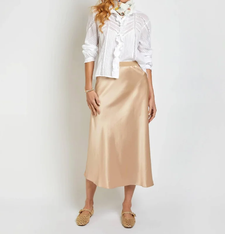 Vintage Long Skirts for Nostalgia -Maxou Skirt In Sand / Copper