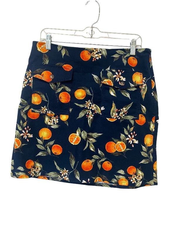 Stretch skirts for curvy figure flattery -Skirt Mini & Short By Loft In Blue & Orange, Size: 12