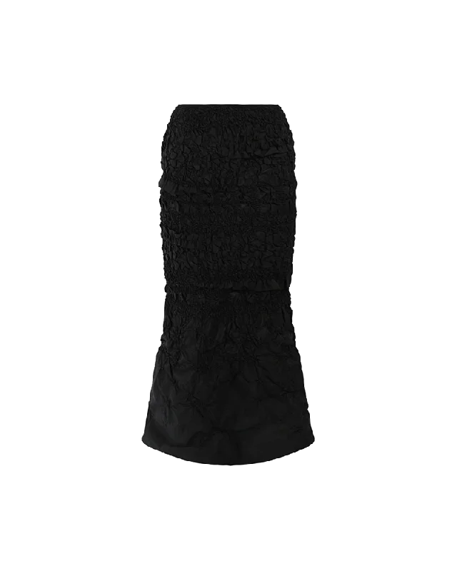 Classic black skirts for versatile outfit pairing -Venus Pansy Smock Skirt