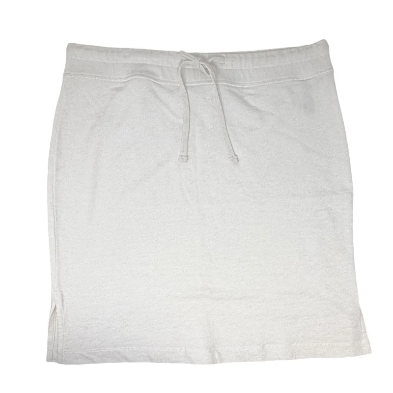 Ruffled skirts for feminine playful charm -Terry Cotton Drawstring Mini Skirt By James Perse In White, Size: M