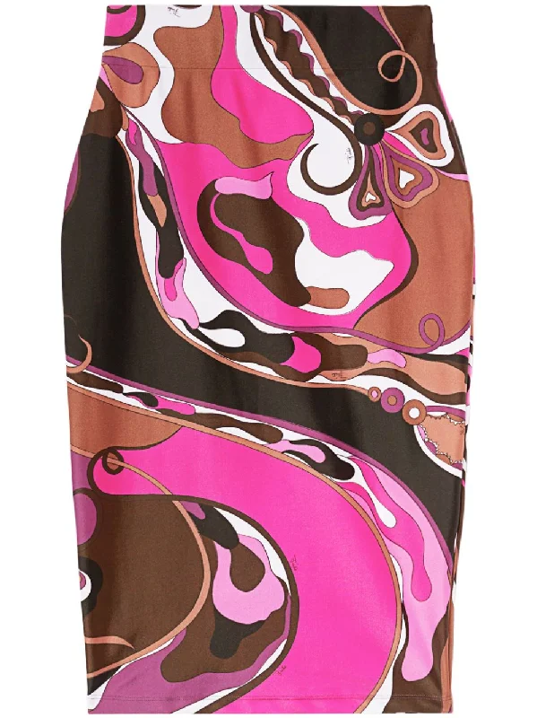 Striped Long Skirts for Style -Pucci Women's Skirts pink