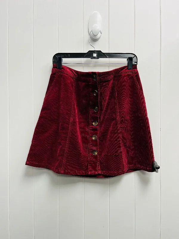 Luxury skirts with elegant silk sheen -Skirt Mini & Short By Maurices In Red, Size: 12