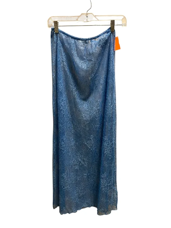 Flowy skirts for relaxed vacation wear -Skirt Maxi By Urban Outfitters In Blue, Size: M