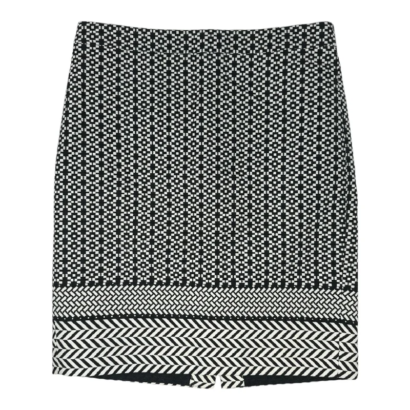 Vintage pencil skirts for nostalgic chic -Skirt Midi By J. Crew In Black & White, Size: 8