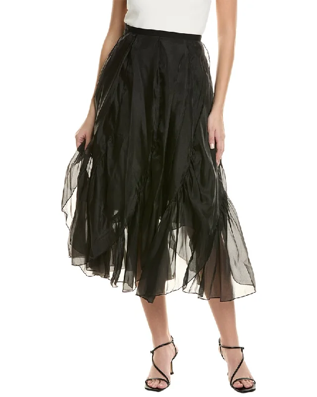 Polyester Long Skirts for Durable -Beulah A-Line Skirt