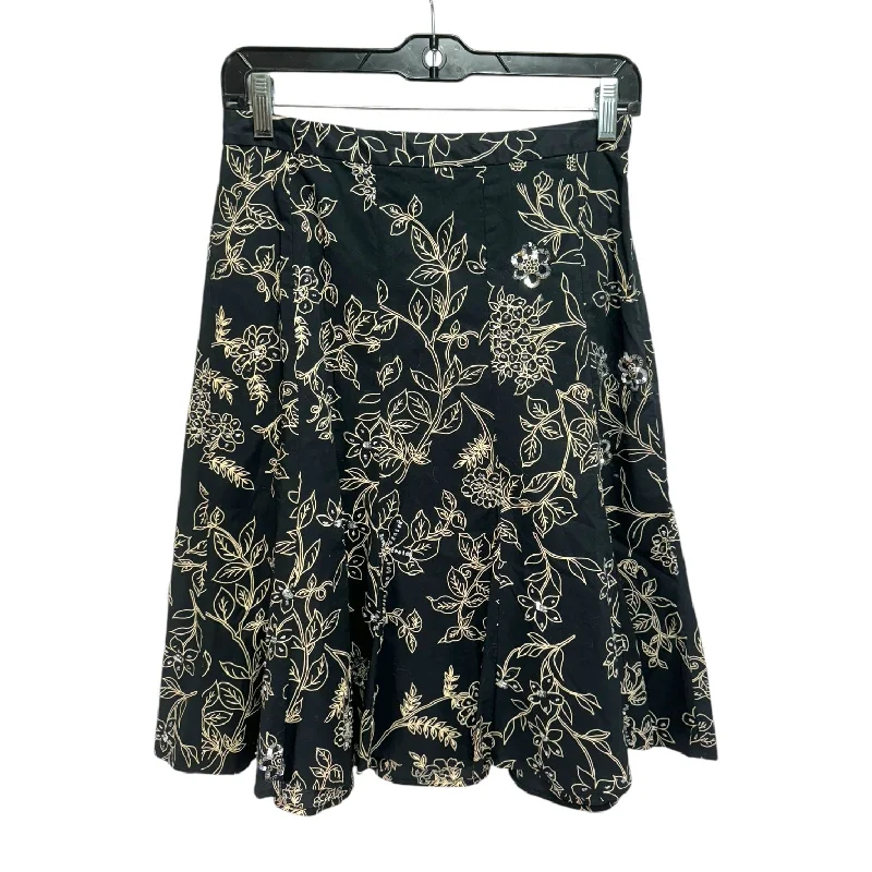 Soft linen skirts for gentle warm wear -Sequined Skirt Midi By Ann Taylor In Floral Print, Size: 2