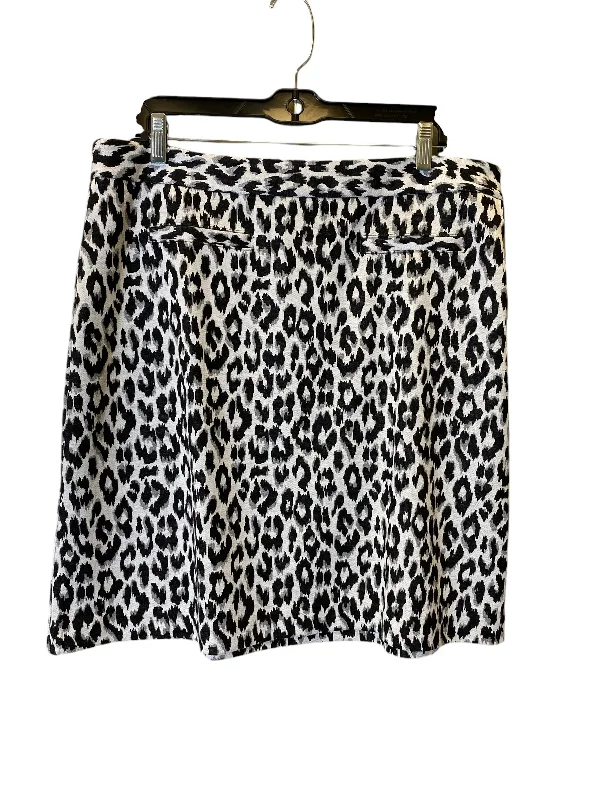 High-waisted skirts with button front detail -Skirt Mini & Short By Talbots In Animal Print, Size: 14