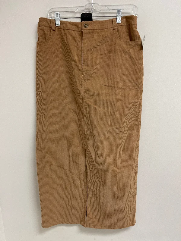 Soft skirts with gentle fabric drape -Skirt Maxi By Cmc In Brown, Size: Xl