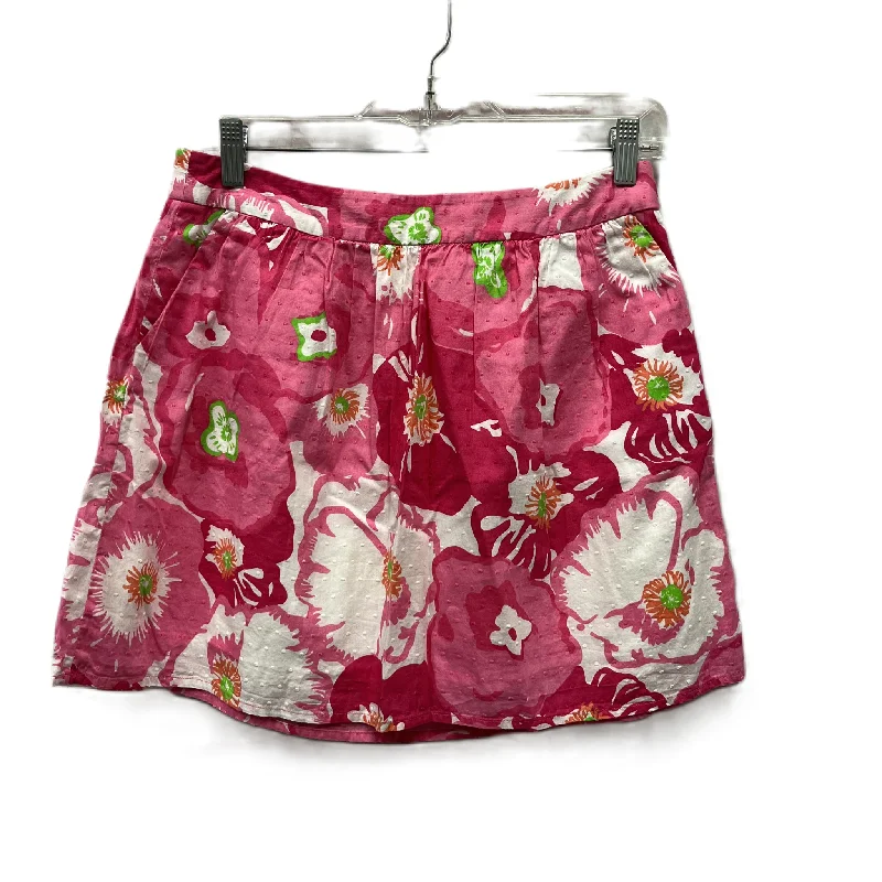 High-waisted skirts for slimming chic style -Skirt Mini & Short By Lilly Pulitzer In Pink & White, Size: 6