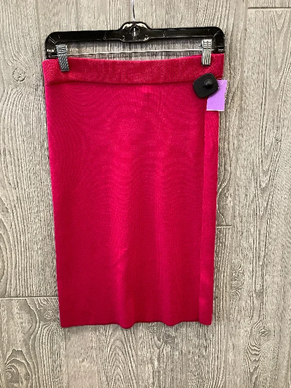 Affordable skirts with trendy slit details -Skirt Midi By Banana Republic In Red, Size: Xs