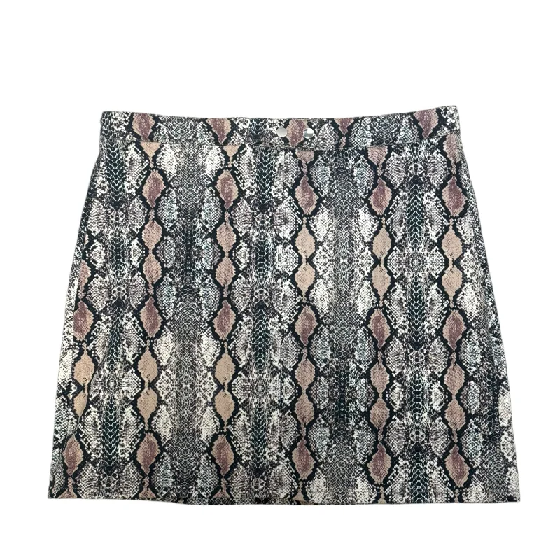 Cute denim skirts for youthful cool -Skirt Mini & Short By A Beautiful Soul In Snakeskin Print, Size: 18