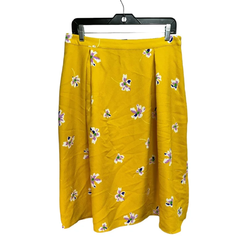 A-line skirts with flared hem elegance -Skirt Midi By Who What Wear In Yellow, Size: 8