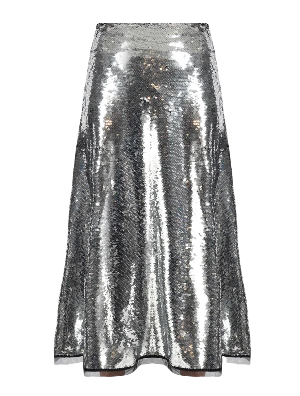 Classic skirts with simple clean lines -Lyra Sequin Skirt