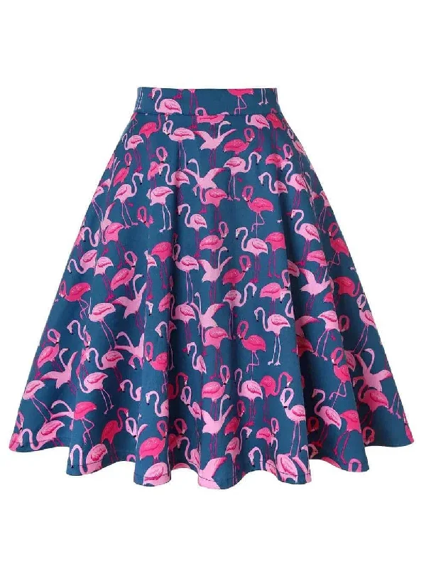 Cute pleated skirts for youthful school outfits -Flamingo Flared Skirt