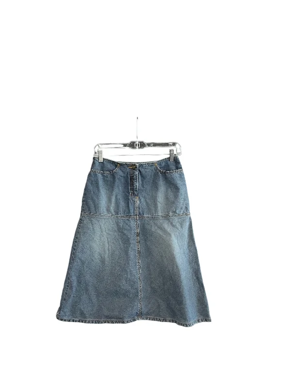 Lightweight skirts for warm season chic -Skirt Midi By Halogen In Blue Denim, Size: 2