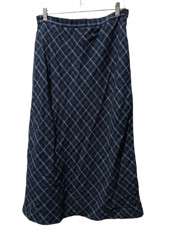 Classic black pencil skirts for office chic -Skirt Maxi By Sag Harbor In Plaid Pattern, Size: L