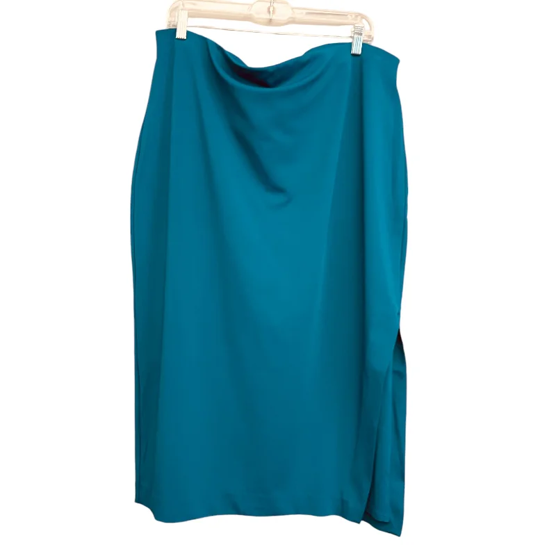 Pleated midi skirts for elegant everyday looks -Skirt Maxi By Express In Blue, Size:16