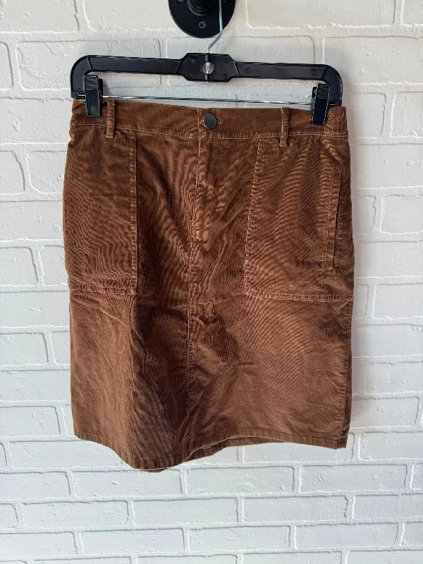 Wrap skirts for adjustable stylish fit -Skirt Mini & Short By J. Jill In Brown, Size: 6