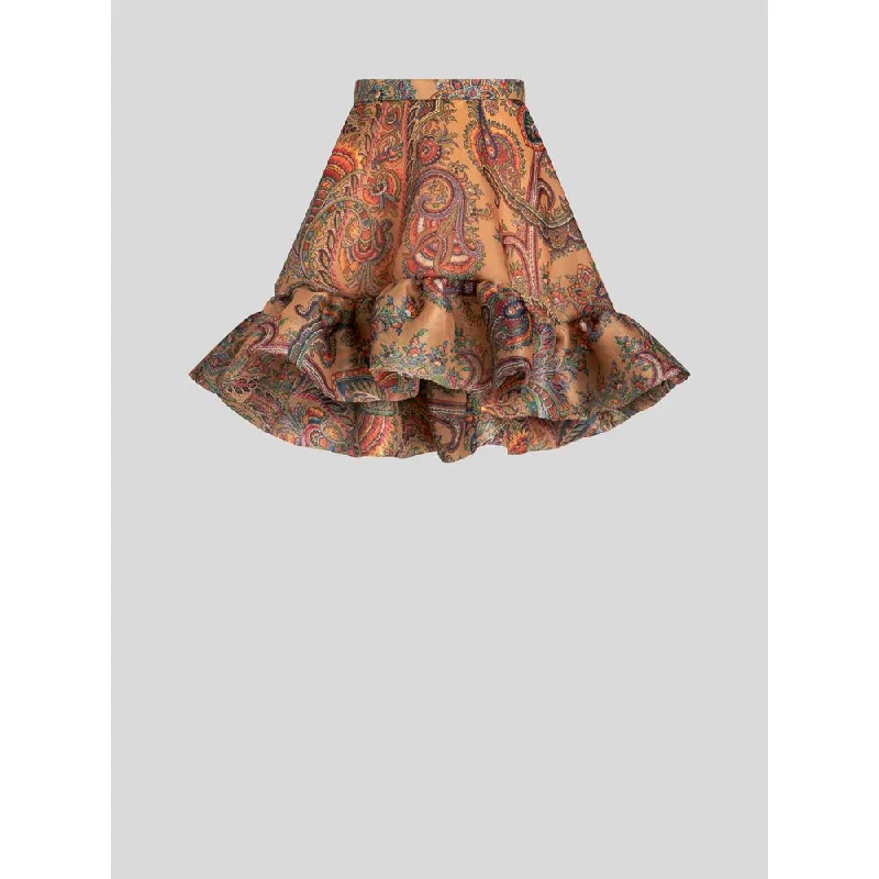 Long Skirts for Beach Vacations -MINI PAISLEY SKIRT