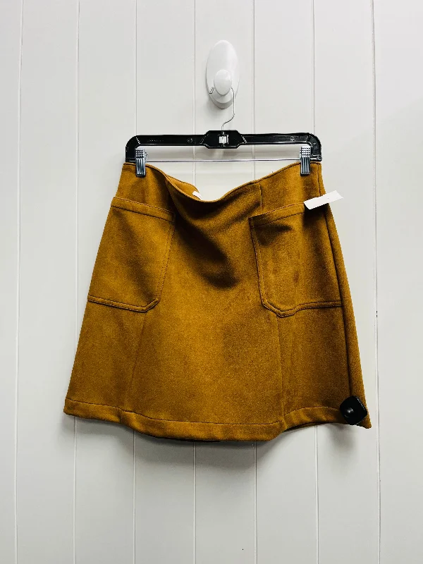 Trendy skirts with modern cutout designs -Skirt Mini & Short By Maurices In Brown, Size: 12