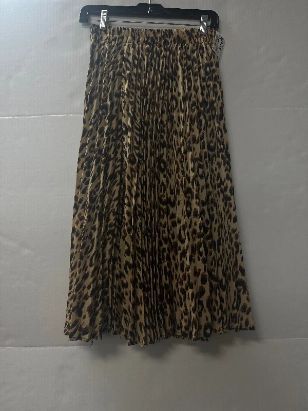 Classic black pencil skirts for office chic -Skirt Midi By Clothes Mentor In Animal Print, Size: Xs