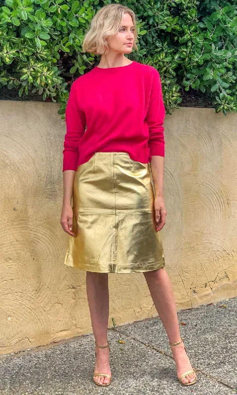 Casual skirts for relaxed weekend lounging -Hoss Leather Michelle Gold Skirt