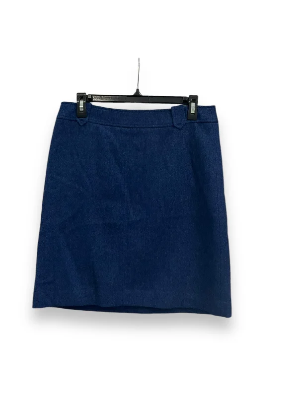 Casual linen skirts for breezy days -Skirt Mini & Short By Talbots In Blue, Size: S