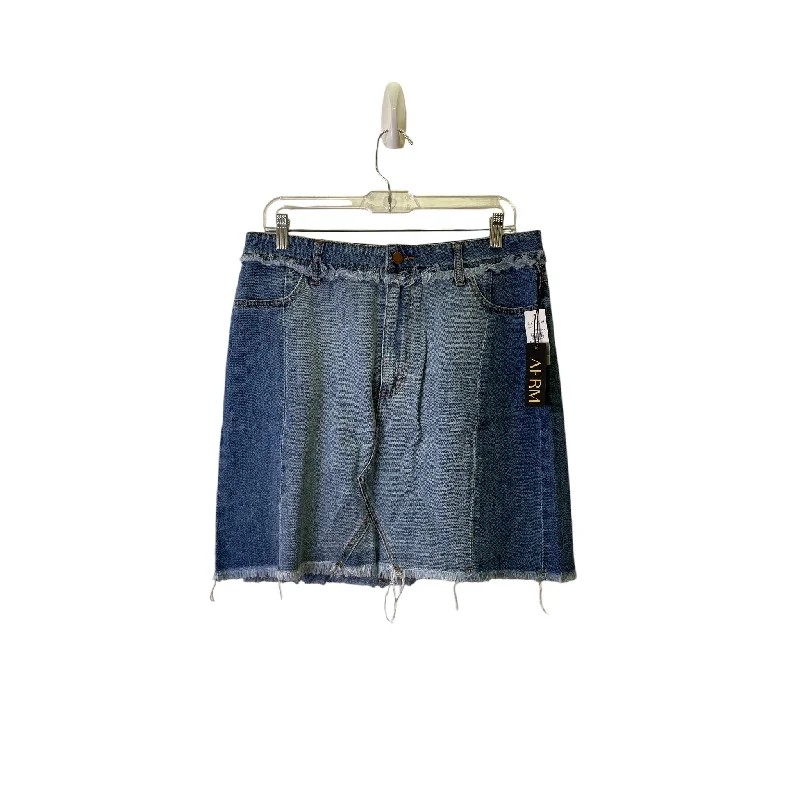 Stretchy mini skirts for flexible movement -Skirt Mini & Short By Nordstrom In Blue Denim, Size:12