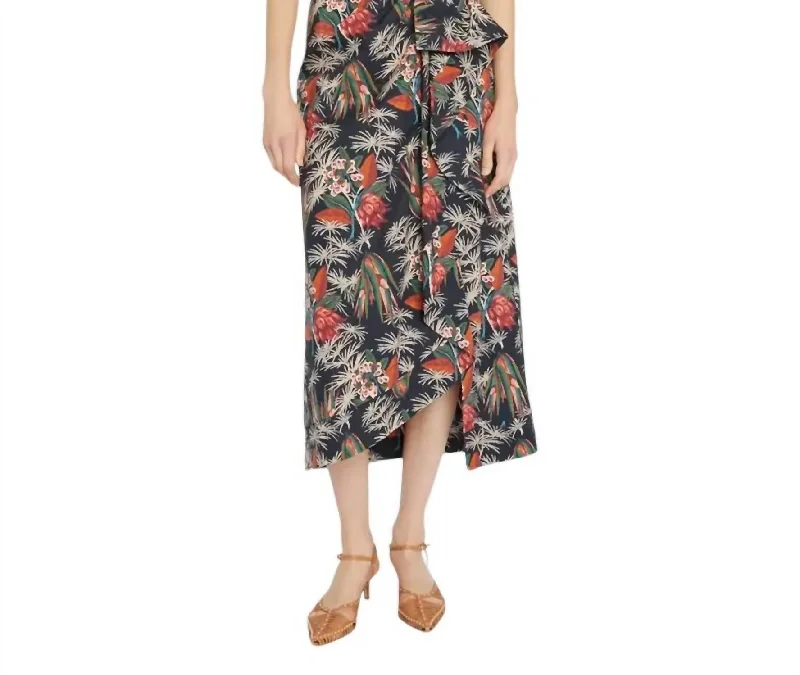 Printed Short Skirts with Patterns -Soraya Skirt In Anthurium