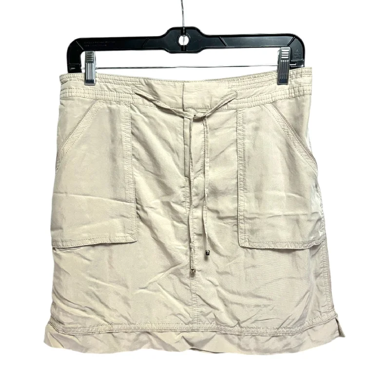 Bold leather skirts for daring fashion statements -Skirt Mini & Short By White House Black Market In Cream, Size: 6