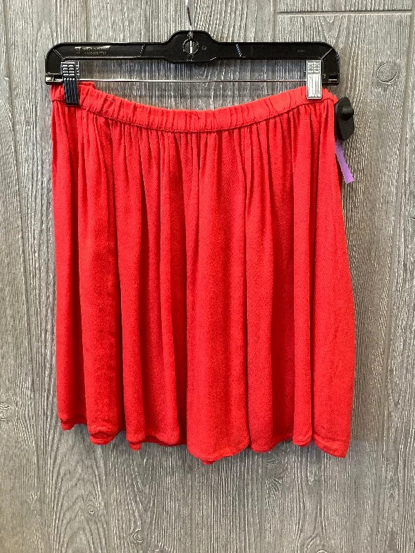 A-line midi skirts for balanced style -Skirt Midi By Gap In Red, Size: 12