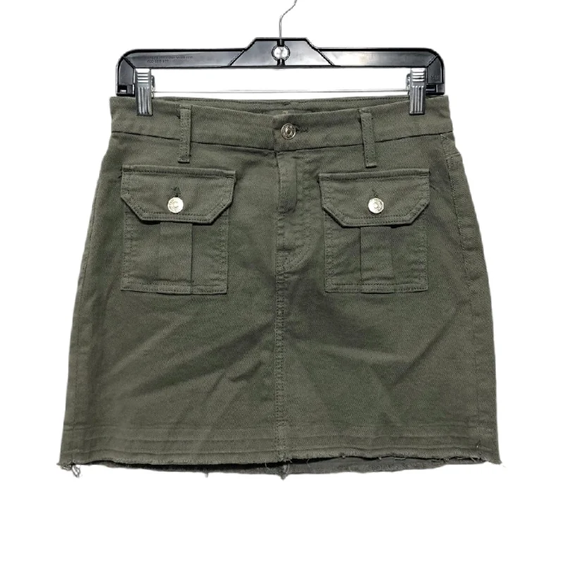 Soft skirts with plush cotton lining -Skirt Mini & Short By Seven For All Mankind In Green, Size: 2