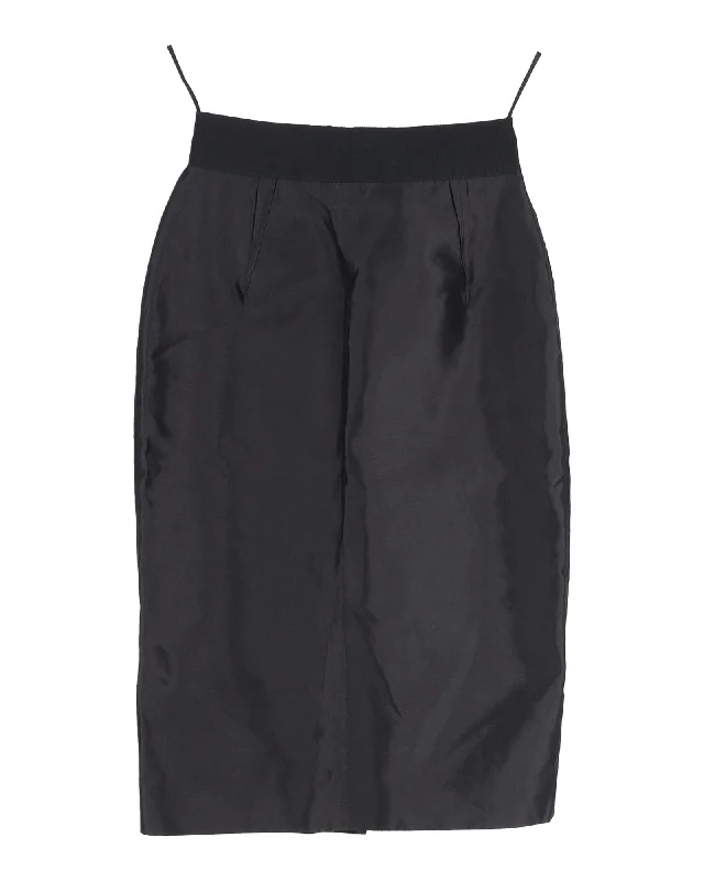 Long Skirts for Evening Galas -Dolce & Gabbana Pencil Skirt in Black Silk