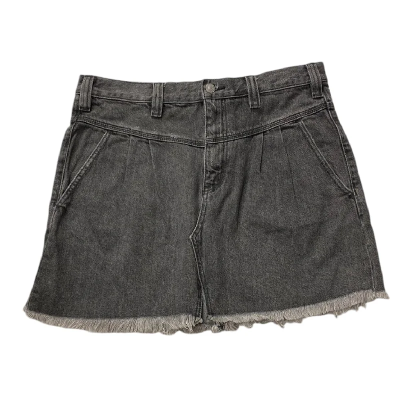 High-waisted denim skirts for cool lift -Skirt Mini & Short By We The Free In Grey, Size: 12