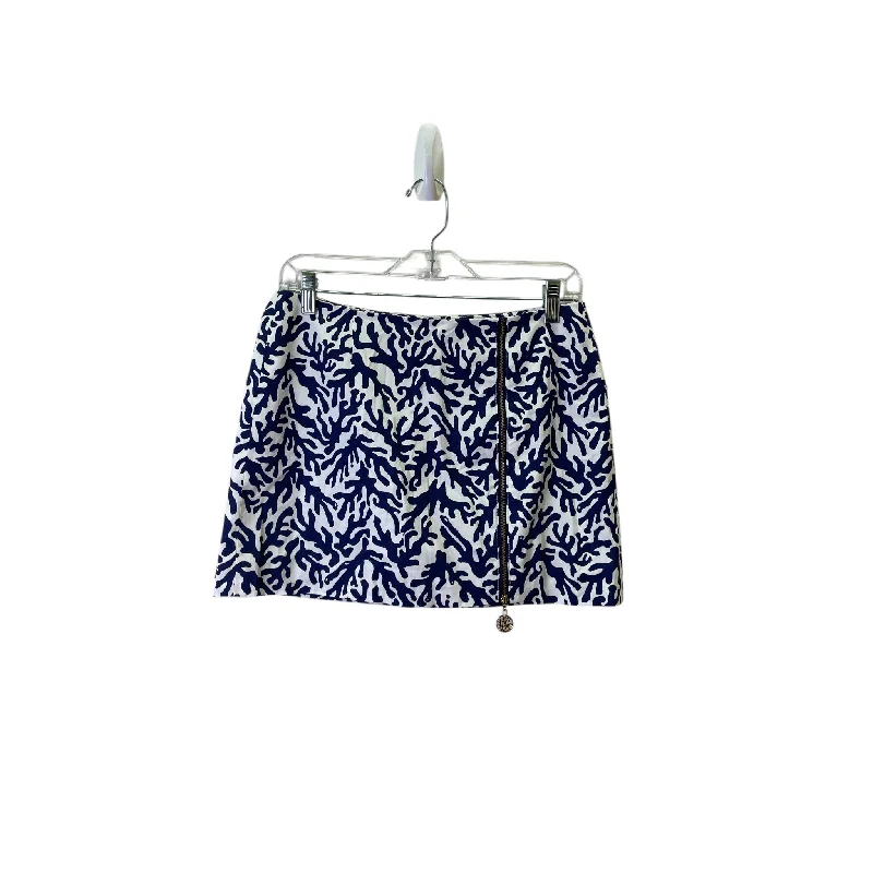 A-line mini skirts for fun flirty looks -Skirt Designer By Lilly Pulitzer In Blue, Size:2