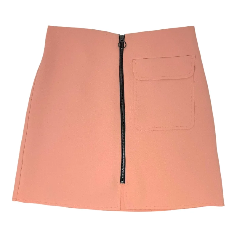 Durable skirts with reinforced seam strength -Skirt Mini & Short By Top Shop In Peach, Size: 4 tall