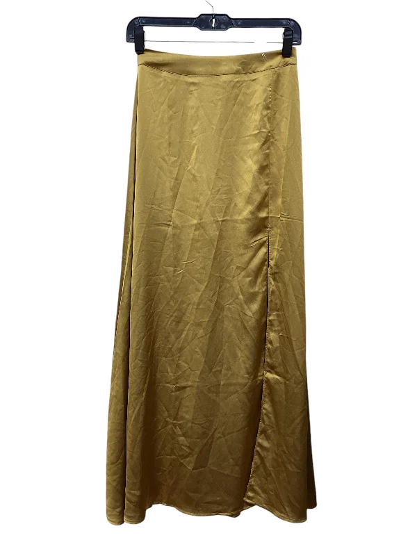 Ruffled midi skirts for delicate feminine touch -Skirt Maxi By Clothes Mentor In Bronze, Size: S