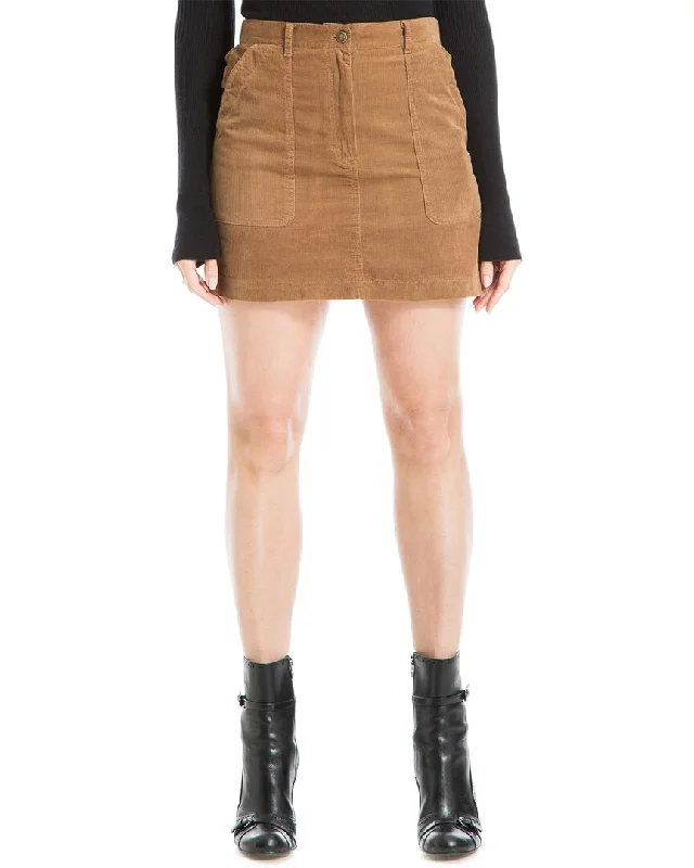 Cute denim skirts for youthful cool -Max Studio Short Corduroy Porkchop Pocket Skirt